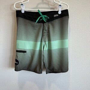 Imperial Motion Mint Green & Black Swim Trunks Shorts